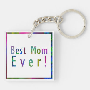Elegantes Personalisiertes Foto Beste Mama jemals! Schlüsselanhänger