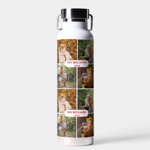 elegantes personalisiertes Foto-Collage-Muster Trinkflasche