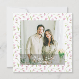 Elegantes personalisiertes Foto Frohe Ostern Feiertagskarte