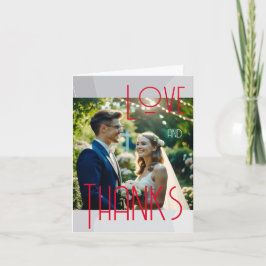 Elegantes Personalisiertes Foto Hochzeit Dankeschö Dankeskarte