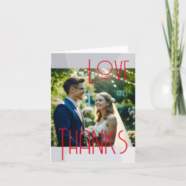 Elegantes Personalisiertes Foto Hochzeit Dankeschö Dankeskarte