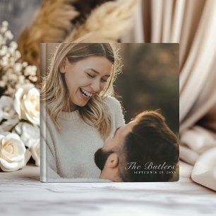 Elegantes Personalisiertes Foto Hochzeit Gästebuch