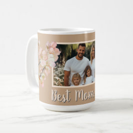 Elegantes personalisiertes Foto mit orangefarbenen Kaffeetasse