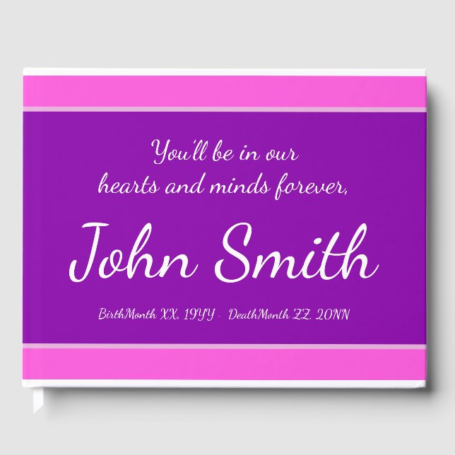 Elegantes, Personalisiertes Gästebuch (Vorderseite)