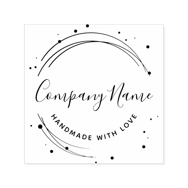 Elegantes Personalisiertes Geschäftslogo Permastempel (Design)