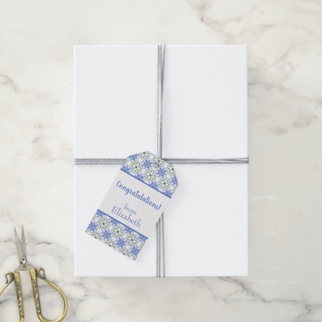 Elegantes personalisiertes Geschenk-Tag Geschenkanhänger (Mit Garn)