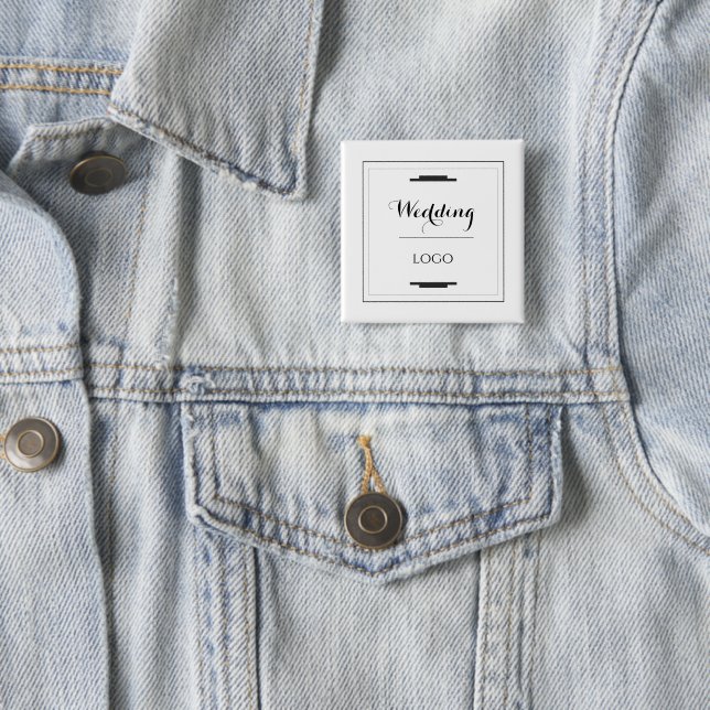 Elegantes Personalisiertes Hochzeitsgeschenk Maßge Button (Beispiel)