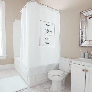 Elegantes Personalisiertes Hochzeitsgeschenk Maßge Duschvorhang