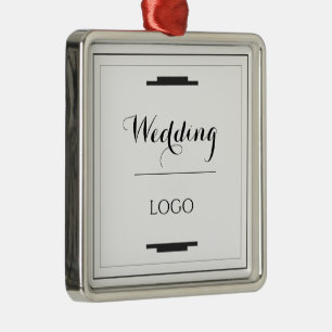 Elegantes Personalisiertes Hochzeitsgeschenk Maßge Ornament Aus Metall