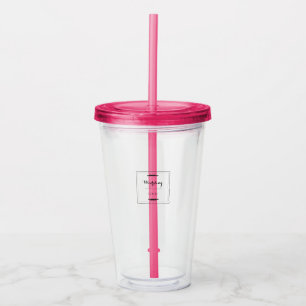 Elegantes personalisiertes Hochzeitsgeschenk, mode Acryltrinkbecher