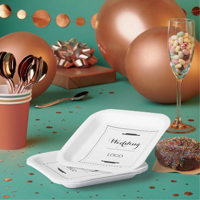 Elegantes personalisiertes Hochzeitsgeschenk, mode Pappteller (Multi)