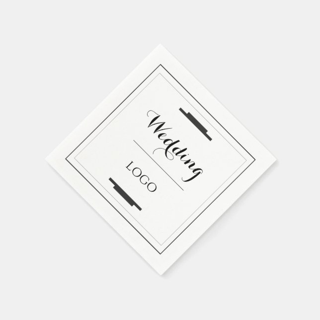 Elegantes personalisiertes Hochzeitsgeschenk, mode Serviette (Ecke)