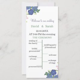 Elegantes Personalisiertes Hochzeitsprogramm für L