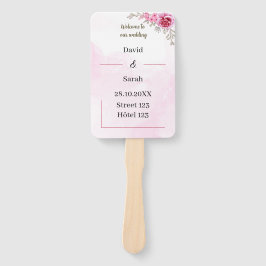 Elegantes Personalisiertes Hochzeitsprogramm für R Fächer