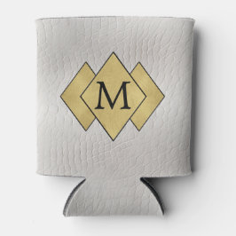 Elegantes Personalisiertes Imitat Weißes Leder Dosenkühler