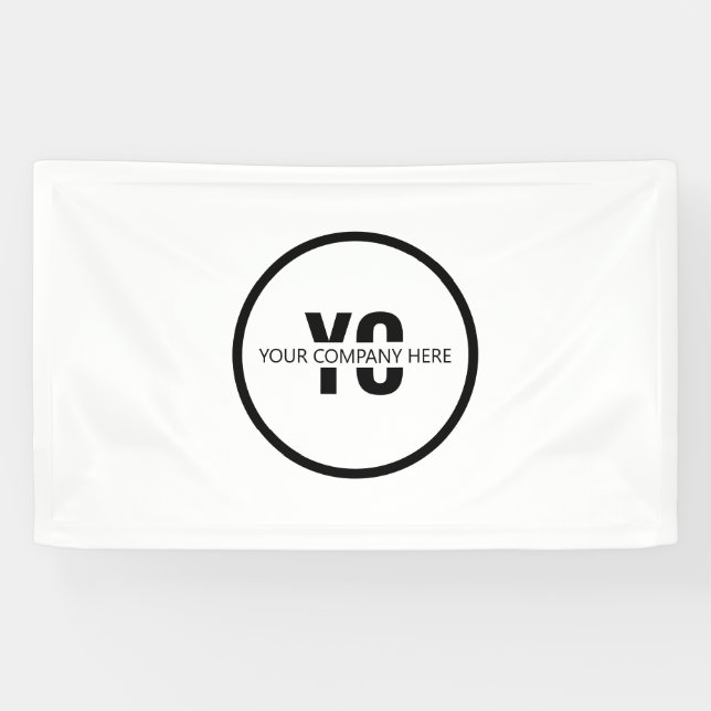Elegantes Personalisiertes Monogram-Branding Banner (Horizontal)