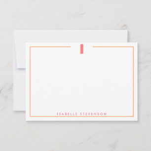 Elegantes personalisiertes Monogramm 3D Buchstabe Mitteilungskarte