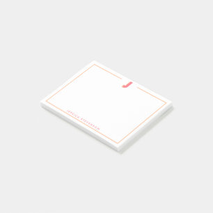 Elegantes personalisiertes Monogramm 3D-Buchstabe Post-it Klebezettel