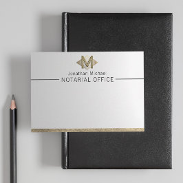 Elegantes Personalisiertes Monogramm aus Weiß und  Mitteilungskarte