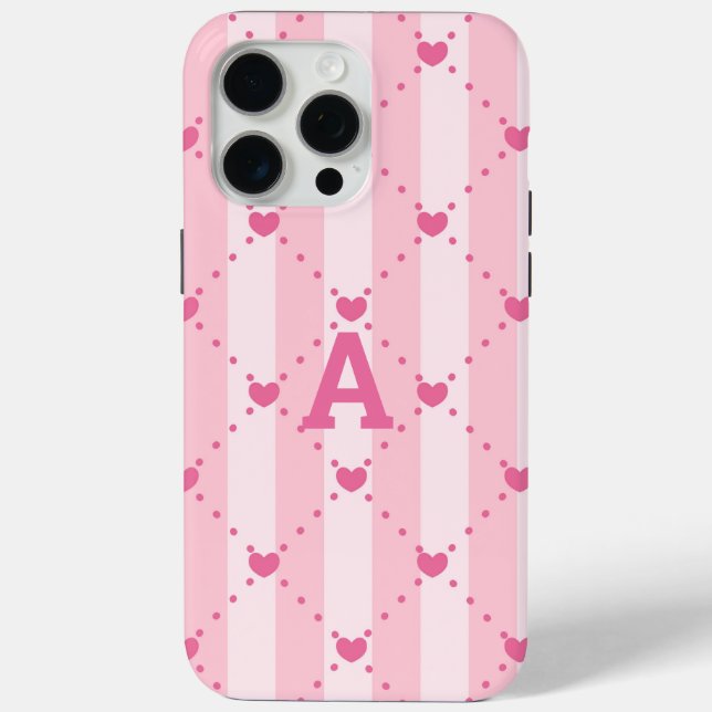 Elegantes personalisiertes Monogramm Case-Mate iPhone Hülle (Rückseite)