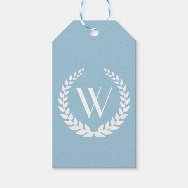 Elegantes Personalisiertes Monogramm Geschenkanhänger (Vorderseite)