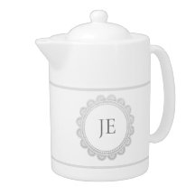 Elegantes Personalisiertes Monogramm-Silber und Gr