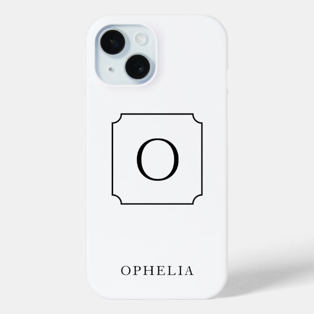 Elegantes personalisiertes Namensmonogramm Case-Mate iPhone Hülle (Rückseite)