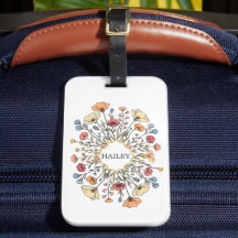 Elegantes personalisiertes Reisekoffer-Etikett mit