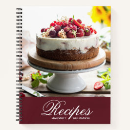 Elegantes Personalisiertes Rezept-Notebook Notizbuch