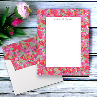 Elegantes Personalisiertes rosa Blatt