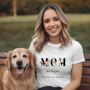 Elegantes personalisiertes T-Shirt mit Blumenmotiv