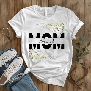 Elegantes, personalisiertes T-Shirt mit Blumenmust