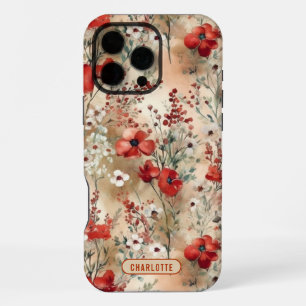 Elegantes personalisiertes Wasserfarben-Blumenmust iPhone 16 Pro Max Hülle