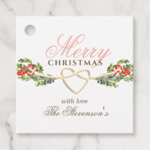 Elegantes personalisiertes Weihnachtsgeschenk-Tag Geschenkanhänger