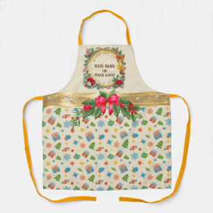 Elegantes personalisiertes Weihnachtsmuster Schürze