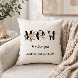 Elegantes personalisiertes Wurfpillow mit Blumenmo Kissen