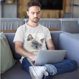 Elegantes Pet Cat Foto Personalisiert Tri-Blend Shirt