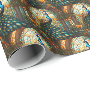 Elegantes Pfauen-Geschenkpapier Geschenkpapier