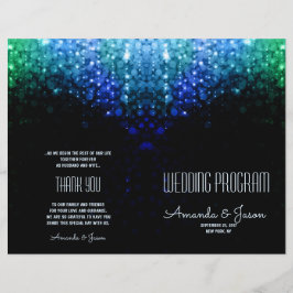 Elegantes Pfauenfarbenleuchten mit einem Hochzeits