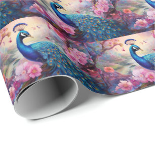 Elegantes Pfauengeschenkpapier Geschenkpapier