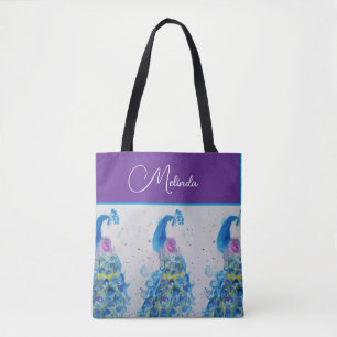 Elegantes Pfauenwasser Blaue Malerei