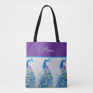 Elegantes Pfauenwasser Blaue Malerei