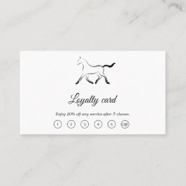 Elegantes Pferd in schwarzer Farbe Treuekarte