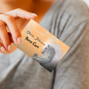 Elegantes Pferd und Pferdepflege Visitenkarte