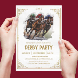 Elegantes Pferderennen Derby Party Reiten Einladung