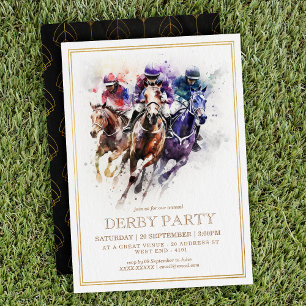 Elegantes Pferderennen Derby Party / Reittier Einladung