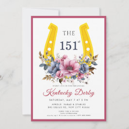 Elegantes Pferderennen- und Reitthema Einladung