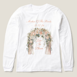 Elegantes Pfirsich-Blumen-Hochzeits-T-Shirt mit la Tri-Blend Shirt
