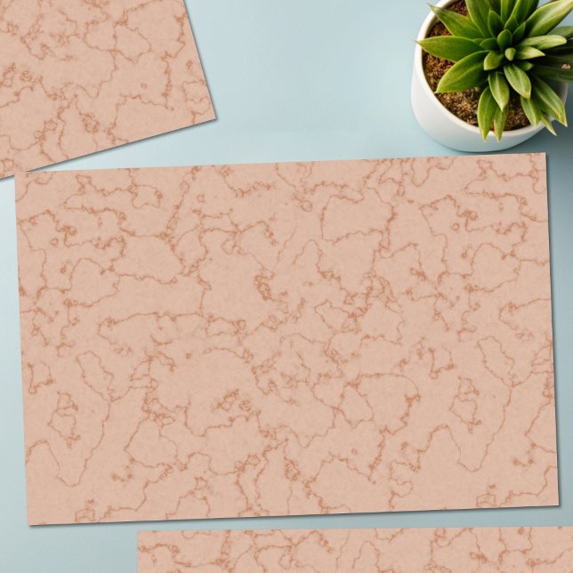 Elegantes Pfirsichsteinen-Texturpapier Seidenpapier (Peach marble tissue paper just for you)