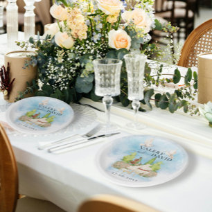 Elegantes Piano   Geige Blume taucht Hochzeit Luxu Pappteller